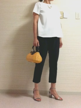 「STYLE DELI（スタイルデリ）のアイテム（パンツ）」を使った、tomoさん（レディース・155cm）の夏コーディネート