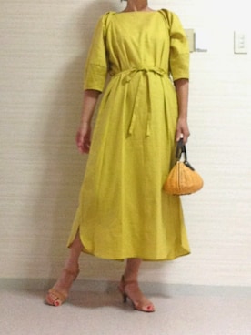 「2wayワンピース」｜「アイテム（サンダル）」を使った、tomoさん（レディース・155cm）の夏コーディネート