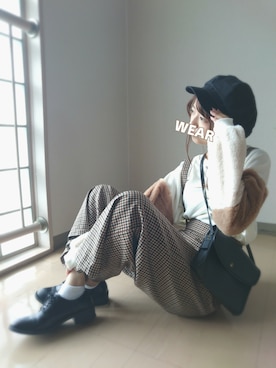 「秋のブラウンスタイル」｜「アイテム（トレンチコート）」を使った、小鹿*さん（レディース・162cm）の秋コーディネート