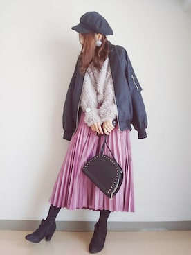 「--（--）のアイテム（ジャケット/アウター）」を使った、小鹿*さん（レディース・162cm）の冬コーディネート