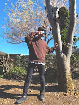 「いいね返し」｜「アイテム（スリッポン）」を使った、SHUTO(低身長男子)さん（メンズ・167cm）の春コーディネート