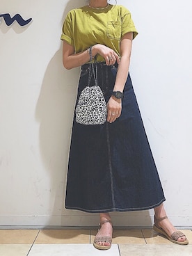 「Champion（チャンピオン）のアイテム（その他）」を使った、Miyuさん（レディース・163cm）の夏コーディネート