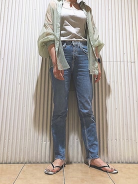 「Champion（チャンピオン）のアイテム（その他）」を使った、Miyuさん（レディース・163cm）の夏コーディネート
