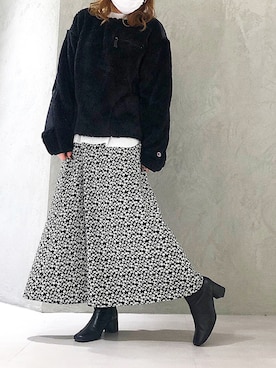 「Champion（チャンピオン）のアイテム（その他）」を使った、Miyuさん（レディース・163cm）の冬コーディネート