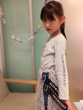 「アイテム（スカート）」を使った、kokonenさん（キッズ・132cm）の春コーディネート