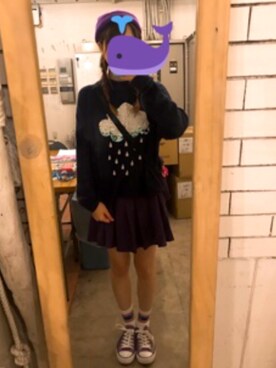 「H&M DIVIDED（エイチアンドエム　ディヴァイデッド）のアイテム（トップス、ブルー系）」を使った、ameame5903さん（レディース）の春コーディネート