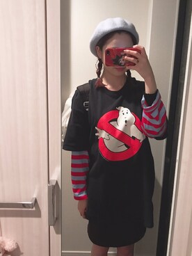 「UNUSED（アンユーズド）のアイテム（Tシャツ/カットソー、ブラック系）」を使った、ameame5903さん（レディース）の春コーディネート