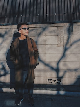 「URBAN RESEARCH（アーバンリサーチ）のアイテム（ダッフルコート）」を使った、Law Chenさん（メンズ・175cm）の冬コーディネート