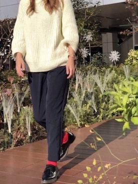 「U.S.POLO ASSN.」｜「アイテム（ソックス/靴下）」を使った、りょんさん（レディース・165cm）の冬コーディネート