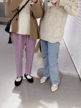 「カンフーシューズ」｜りょんさん（レディース・165cm）の冬コーディネート