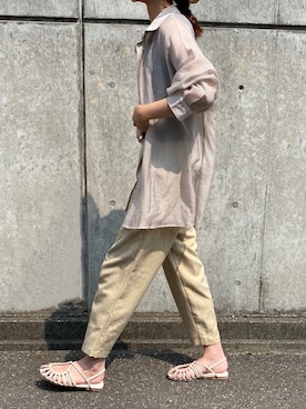 「moment+」｜「アイテム（アクセサリー）」を使った、りょんさん（レディース・165cm）の夏コーディネート