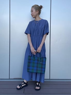 「OJO DE MEX（オホデメックス）のアイテム」を使った、YOSHIDA MAYUさん（レディース・162cm）の春コーディネート