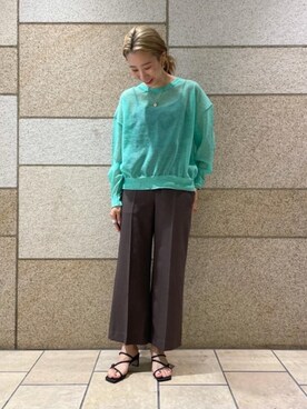 「PHILIPPE AUDIBERT（フィリップ オーディベール）の＜PHILIPPE AUDIBERT（フィリップオーディベール）＞メダルネックレス ∴（ネックレス）」を使った、YOSHIDA MAYUさん（レディース・162cm）の春コーディネート