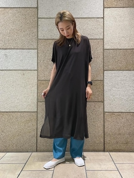 「PHILIPPE AUDIBERT（フィリップ オーディベール）の＜PHILIPPE AUDIBERT（フィリップオーディベール）＞メダルネックレス ∴（ネックレス）」を使った、YOSHIDA MAYUさん（レディース・162cm）の春コーディネート