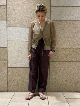 「ベーシック/トラッド」｜YOSHIDA MAYUさん（レディース・162cm）の夏コーディネート