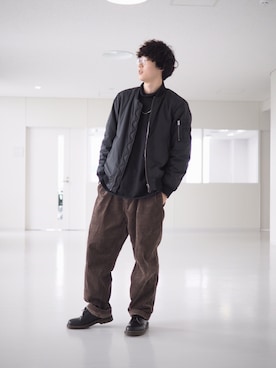 「だぼっとゆるっと。」｜「アイテム（ナイロンジャケット）」を使った、ゆうきさん（メンズ・174cm）の春コーディネート