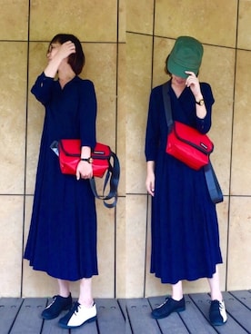 「FREITAG（フライターグ）のアイテム」を使った、YAJIMAさん（レディース・153cm）の春コーディネート