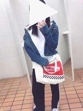 「GAP（ギャップ）のGap 1969 Denim Jacket（デニムジャケット、ブルー系）」を使った、pxxx.さん（レディース・163cm）の秋コーディネート