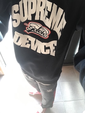 「GOODENOUGH（グッドイナフ）のアイテム（スウェット、ブラック系）」を使った、昇吾さん（メンズ・181cm）の冬コーディネート