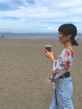 萌々子さん（レディース・157cm）の夏コーディネート