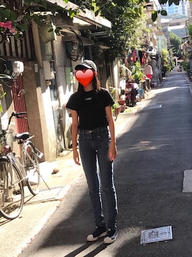 「Champion（チャンピオン）のアイテム（キャップ、ブラック系）」を使った、NᎪNᎾ🦄さん（レディース・161cm）の秋コーディネート