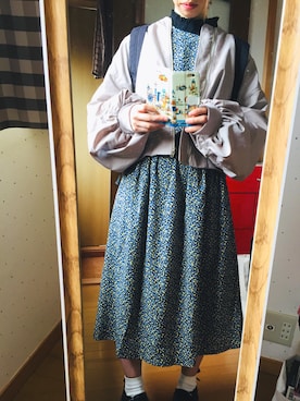 「Crisp（クリスプ）のアイテム（MA-1）」を使った、nanakoさん（レディース・150cm）の春コーディネート