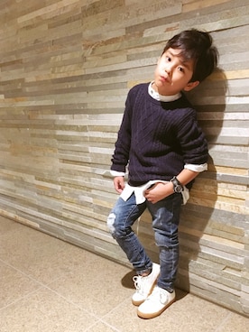 Minさん（キッズ・120cm）の秋コーディネート