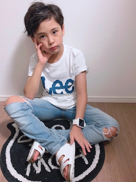 「アイテム（パンツ）」を使った、Minさん（キッズ・130cm）の夏コーディネート