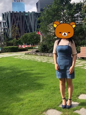 「H&M（エイチ・アンド・エム）のアイテム（チュニック）」を使った、Morino_kumaさん（レディース・159cm）の夏コーディネート