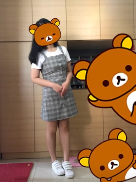 「チェックワンピース」｜「アイテム（ジャンパースカート）」を使った、Morino_kumaさん（レディース・159cm）の秋コーディネート