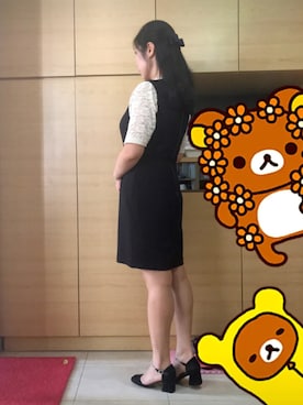 「G2000 （ジートゥサウザンド）のアイテム（ワンピース/ドレス）」を使った、Morino_kumaさん（レディース・159cm）の秋コーディネート