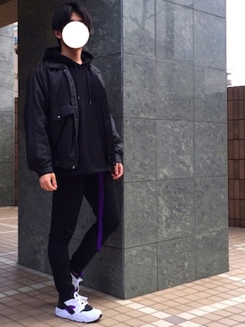 「ハラチ」｜「アイテム（ダウンジャケット/コート）」を使った、ひでさん（メンズ・167cm）の春コーディネート