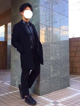 「green label relaxing（グリーンレーベルリラクシング）のアイテム（ライダースジャケット）」を使った、ひでさん（メンズ・167cm）の冬コーディネート