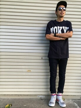 キャップを使った Supreme キャップ のメンズ人気ファッションコーディネート Wear