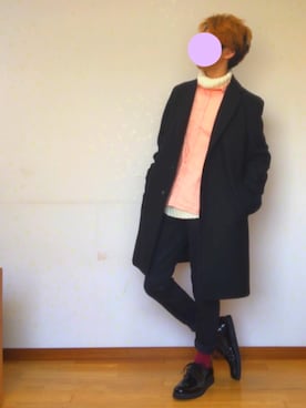 「HERE'S（HERE'S）のアイテム（トップス）」を使った、ベーデンさん（メンズ・170cm）の冬コーディネート