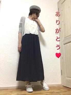 「刺繍」｜「アイテム（福袋/福箱）」を使った、シオンさん（レディース・158cm）の秋コーディネート
