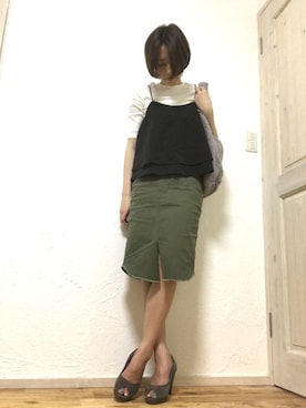 「ALLUMER（アリュメール）のアイテム（スカート）」を使った、シオンさん（レディース・158cm）の秋コーディネート