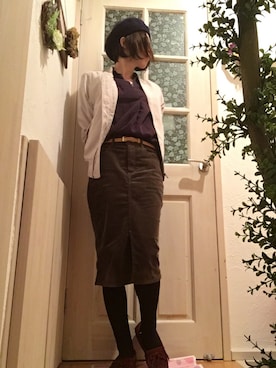 「GUコーデ」｜「アイテム（ミリタリージャケット）」を使った、シオンさん（レディース・158cm）の秋コーディネート