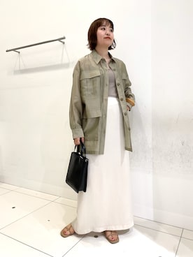 「オリーブ」｜「アイテム（キャミソール）」を使った、MIKUさん（レディース・158cm）の春コーディネート