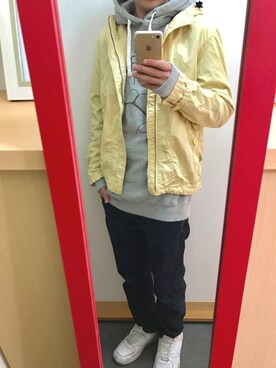 「VISION（ヴィジョン）のアイテム（シューズ）」を使った、D-chさん（メンズ・168cm）の春コーディネート