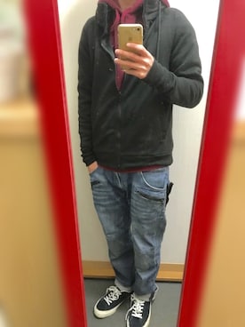 Gap ギャップ のパーカーを使ったメンズ人気ファッションコーディネート 髪型 アフロ Wear