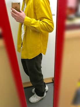 「VISION（ヴィジョン）のアイテム（シューズ）」を使った、D-chさん（メンズ・168cm）の春コーディネート