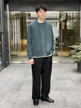 「ADAM ET ROPE'（アダムエロペ）の【NORITAKE】ビスポンチT 20SS（Tシャツ/カットソー）」を使った、ADAM ET ROPE' HOMME STAFFさん（メンズ・182cm）の春コーディネート