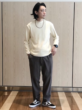 「VANS OLDSKOOL」｜ADAM ET ROPE' HOMME STAFFさん（メンズ・178cm）の春コーディネート