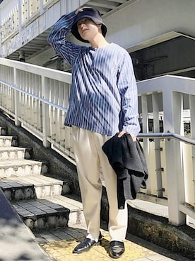 ADAM ET ROPE' HOMME STAFFさん（メンズ・170cm）の春コーディネート