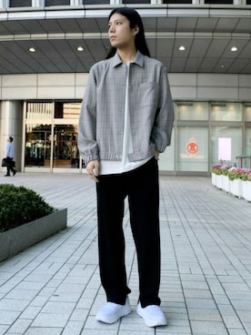 「AURALEE（オーラリー）のアイテム（ジャケット/アウター）」を使った、ADAM ET ROPE' HOMME STAFFさん（メンズ・183cm）の春コーディネート