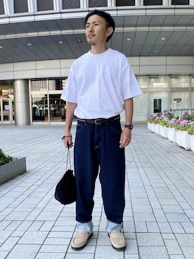 「Hanes」｜「アイテム（その他シューズ）」を使った、ADAM ET ROPE' HOMME STAFFさん（メンズ・165cm）の夏コーディネート