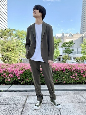 「アイテム（テーラードジャケット）」を使った、ADAM ET ROPE' HOMME STAFFさん（メンズ・175cm）の夏コーディネート