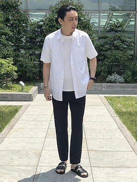 「スラックスパンツ」｜ADAM ET ROPE' HOMME STAFFさん（メンズ・178cm）の夏コーディネート