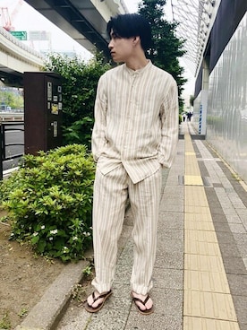 ADAM ET ROPE' HOMME STAFFさん（メンズ・170cm）の夏コーディネート